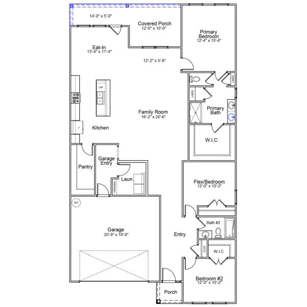 2D floor plan layout of this home in Garden Grove, Conway, SC (Image 2).