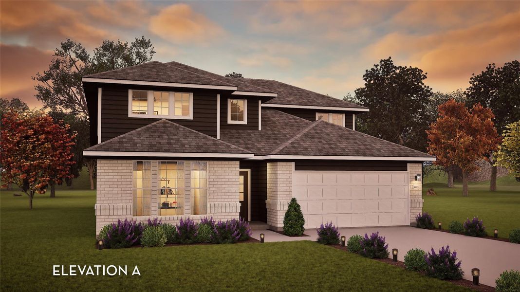 Front exterior of a new home in Pecan Estates, Crosby, TX, highlighting curb appeal (Image 1). Front exterior of a new home in Pecan Estates, Crosby, TX, highlighting curb appeal (Image 1).