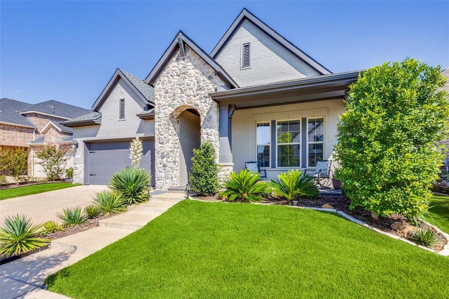 Front exterior of a new home in , Van Alstyne, TX, highlighting curb appeal (Image 2). Front exterior of a new home in , Van Alstyne, TX, highlighting curb appeal (Image 2).