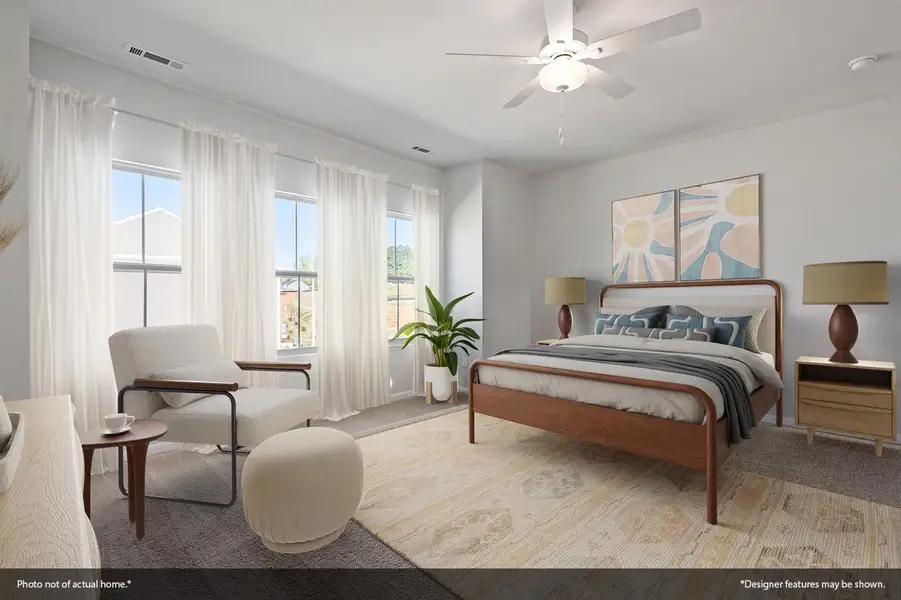 Furnished interior view inside a new home in West Main Townhomes, Sanford (Image 7). Furnished interior view inside a new home in West Main Townhomes, Sanford (Image 7).