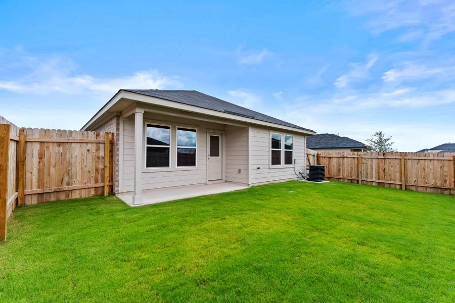 Exterior details and patio area of a home in Whisper South, San Marcos (Image 3).