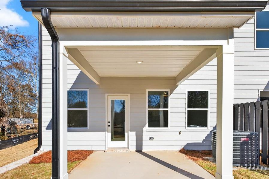 Exterior details and patio area of a home in , Commerce (Image 4).