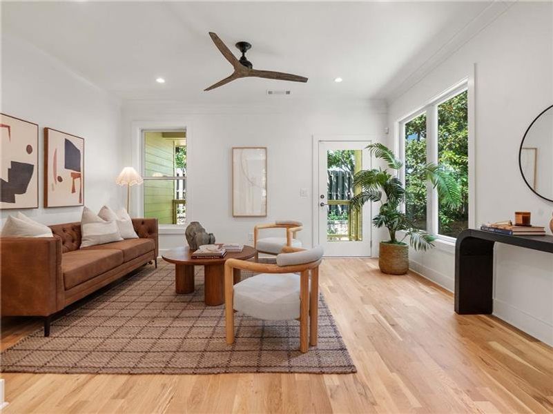 Furnished interior view inside a new home in , Atlanta (Image 17). Furnished interior view inside a new home in , Atlanta (Image 17).