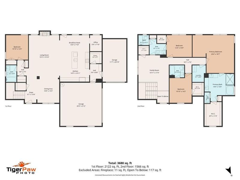 2D floor plan layout of this home in , Ellenwood, GA (Image 5).