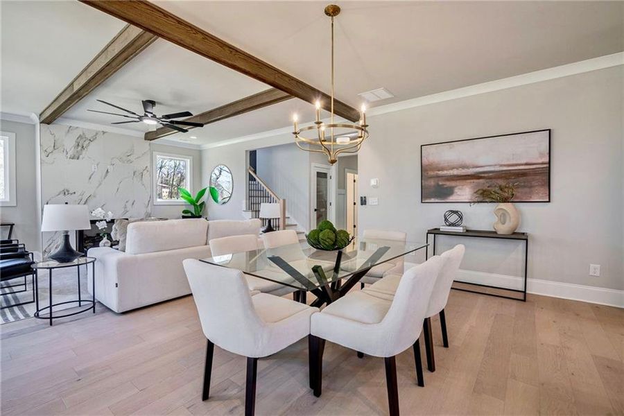 Furnished interior view inside a new home in , Atlanta (Image 12).