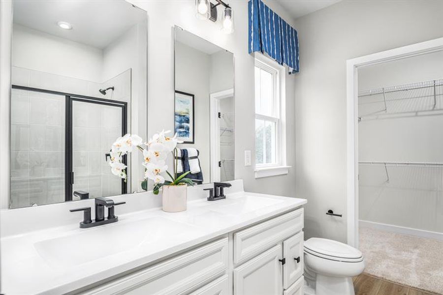 Representative furnished interior of a home built from the Clarendon 3 Story by Ryan Homes in Ashmore Square, Charlotte (Image 13).
