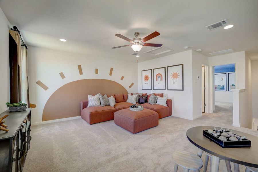 Furnished interior view inside a new home in Cool Water at Sonterra, Jarrell (Image 10).