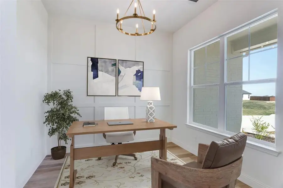 Furnished interior view inside a new home in Settler’s Glen, New Fairview (Image 8).