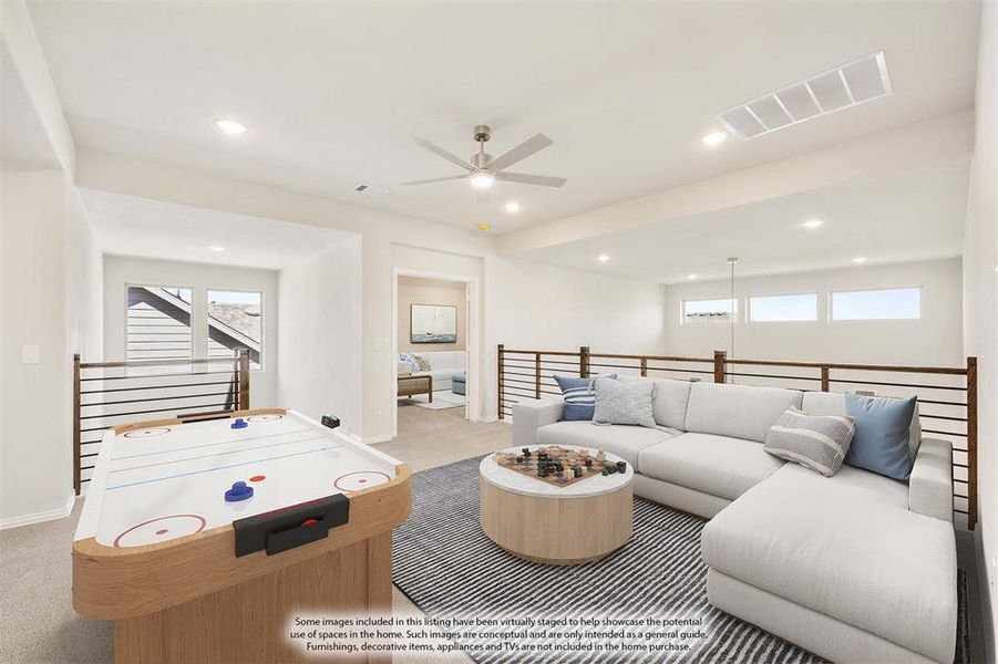Furnished interior view inside a new home in Creekview Meadows, Pilot Point (Image 7).
