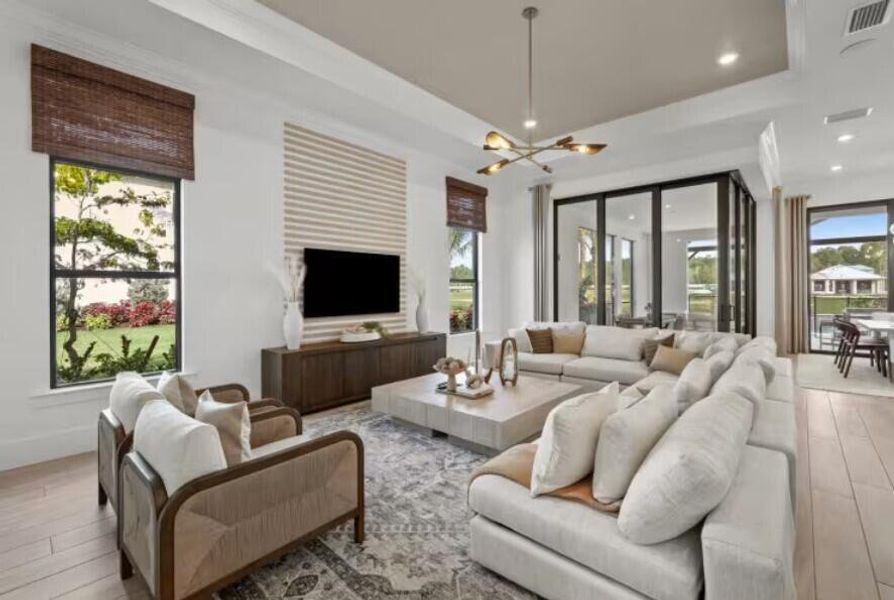 Furnished interior view inside a new home in The Reserve at Eastpointe, Palm Beach Gardens (Image 5).