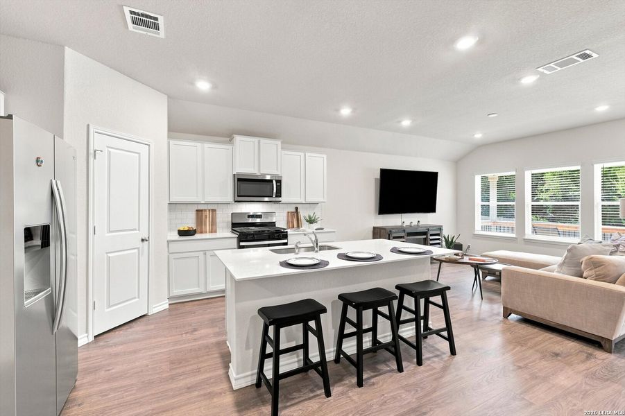 Furnished interior view inside a new home in Brookstone Creek, San Antonio (Image 7).