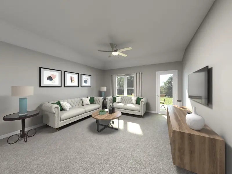 Furnished interior view inside a new home in Butler Farms - Americana Collection, Liberty Hill (Image 5).