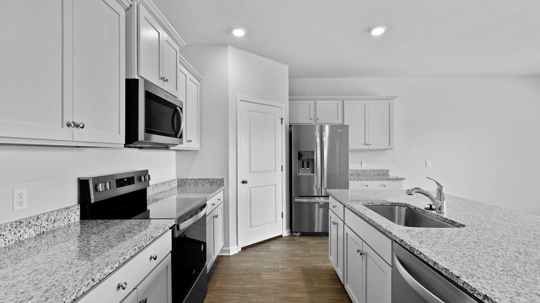 Furnished interior view inside a new home in Center Pointe, Santee (Image 8). Furnished interior view inside a new home in Center Pointe, Santee (Image 8).