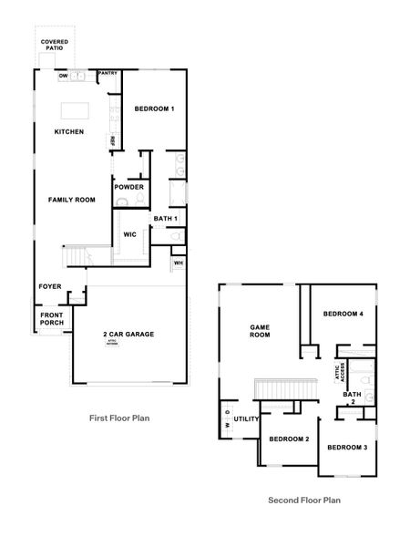 2D floor plan layout for the The Rushmore by D.R. Horton in Frontier, Mustang Ridge, TX (Image 3).