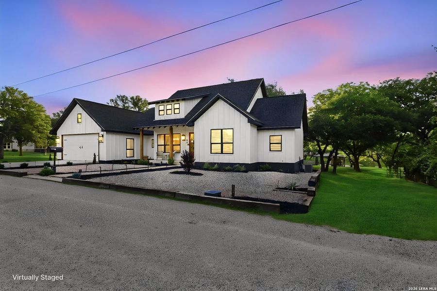 Front exterior of a new home in , Kingsland, TX, highlighting curb appeal (Image 1). Front exterior of a new home in , Kingsland, TX, highlighting curb appeal (Image 1).