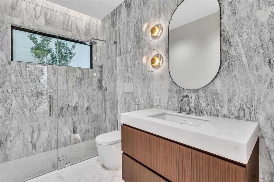 Furnished interior view inside a new home in , Miami Beach (Image 27).