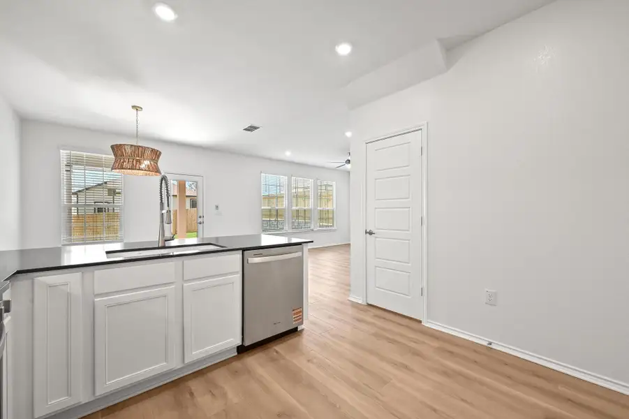 Furnished interior view inside a new home in Creekside at Estancia, Austin (Image 8). Furnished interior view inside a new home in Creekside at Estancia, Austin (Image 8).