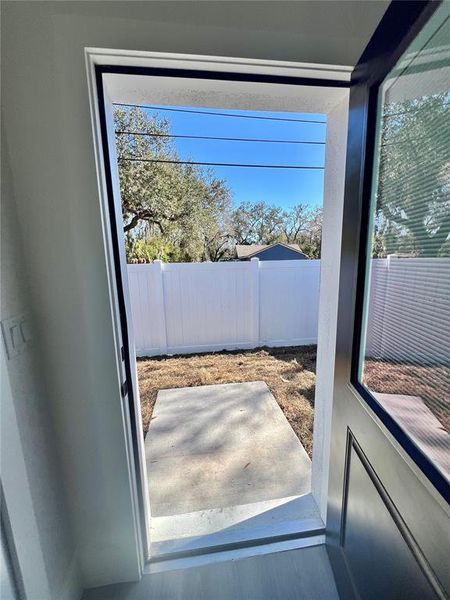 Exterior details and patio area of a home in , Tampa (Image 37).