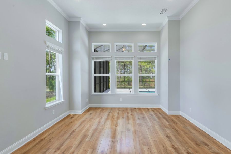 Representative unfurnished interior of a home built from the Caspian by Riverside Homes in Hidden Creek at SilverLeaf, St. Augustine (Image 45).