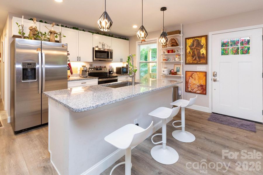 Kitchen with island. Kitchen with island.