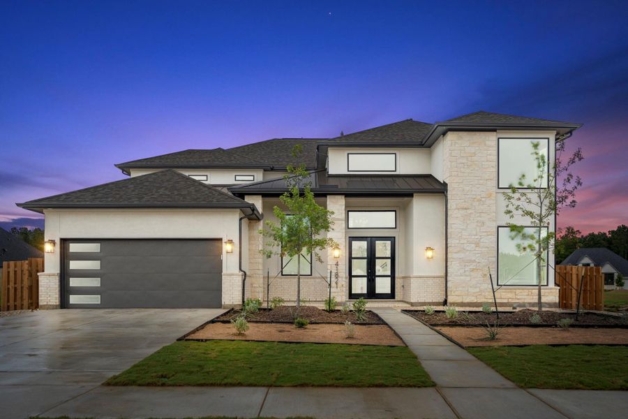 Front exterior of a new home in Colton, Montgomery, TX, highlighting curb appeal (Image 2).