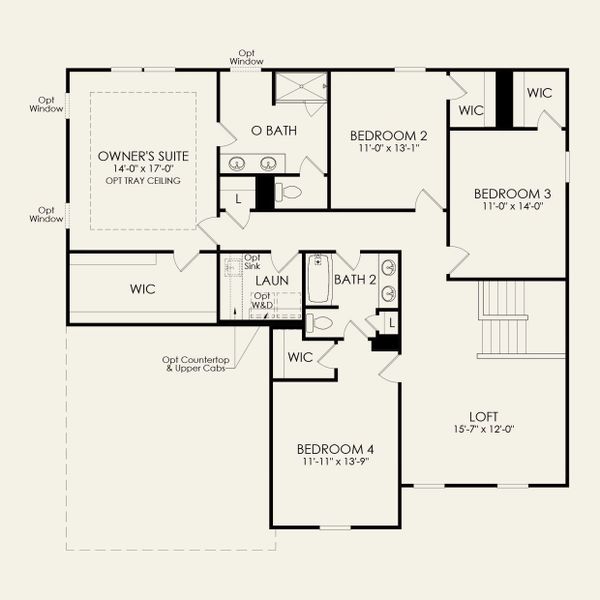 2D floor plan layout for the Riverton by Pulte Homes in Waterside at Pine Island, Columbia, SC (Image 4). 2D floor plan layout for the Riverton by Pulte Homes in Waterside at Pine Island, Columbia, SC (Image 4).