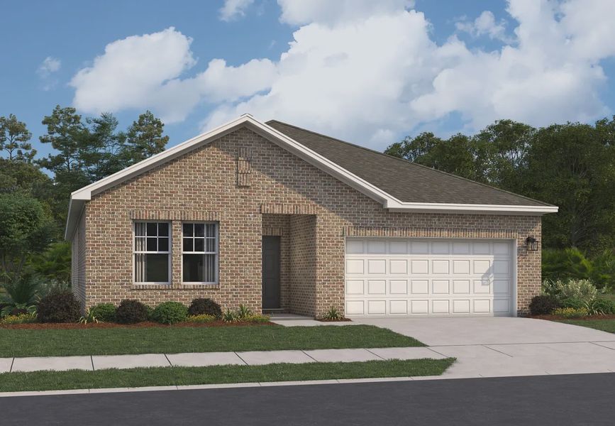 Representative exterior photo of a completed home built from the Ember by Starlight Homes in Gateway Parks, Forney, TX (Image 2). Representative exterior photo of a completed home built from the Ember by Starlight Homes in Gateway Parks, Forney, TX (Image 2).