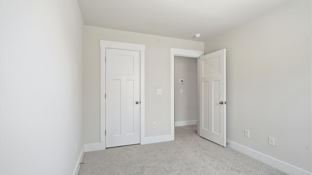 Vibrant and inviting secondary bedroom featuring a walk-in closet and refined finishes near Lake Hartwell