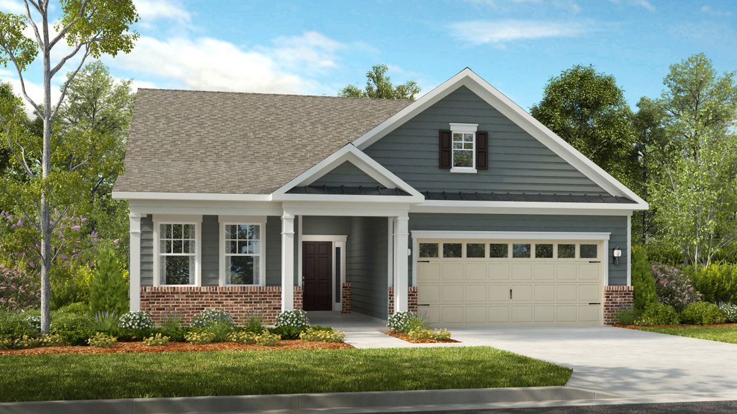 Representative exterior photo of a completed home built from the Malta by Taylor Morrison in Esplanade at Northgate, Indian Trail, NC (Image 1).