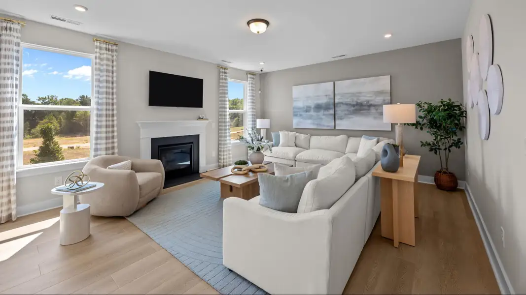 The Jordan Plan by DRB Homes in McBride Indian Trail, NC - Living