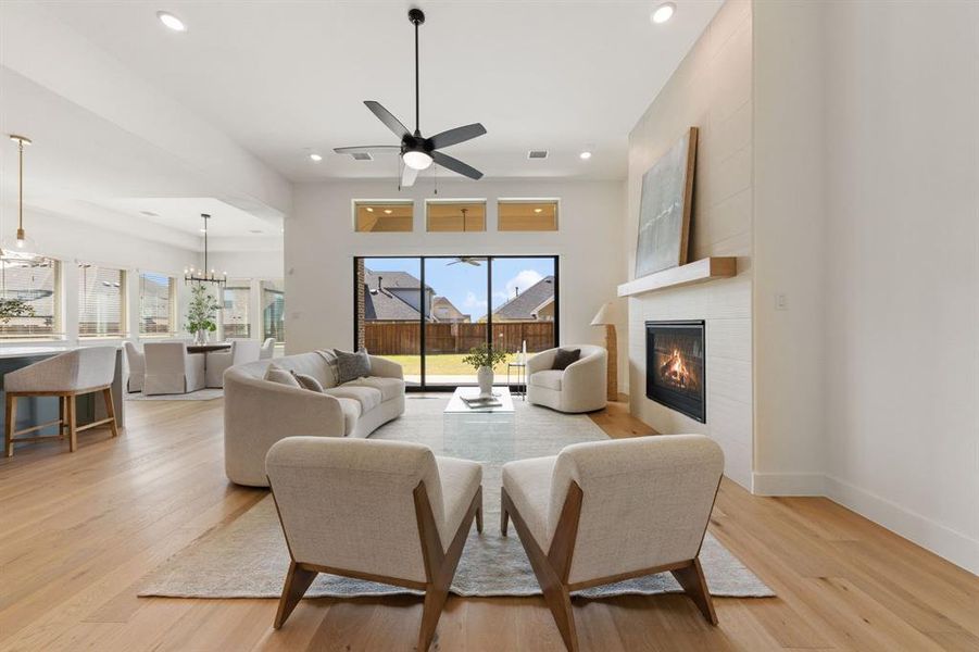 Light and bright, your new family room is large enough to host the entire family!