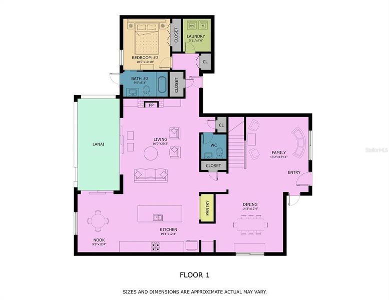2D floor plan layout of this home in , Lakewood Ranch, FL (Image 6).