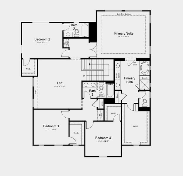 2D floor plan layout for the Venice by Taylor Morrison in Ellsworth Ranch Landmark Collection, Queen Creek, AZ (Image 4).