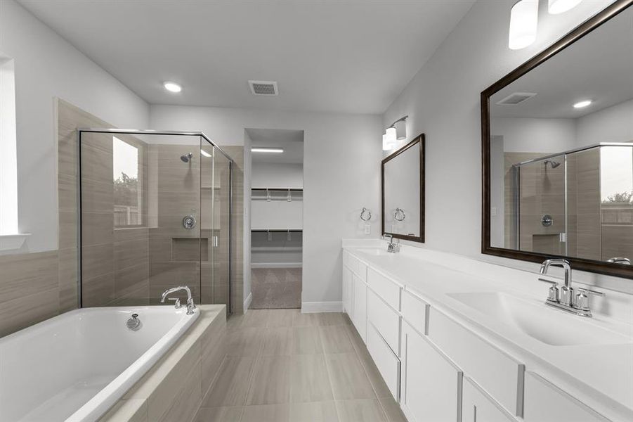 Furnished interior view inside a new home in Karis - Village Series, Crowley (Image 13). Furnished interior view inside a new home in Karis - Village Series, Crowley (Image 13).