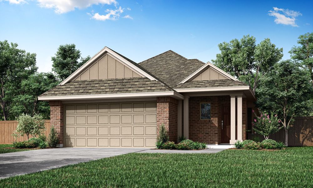 Representative exterior photo of a completed home built from the Corrigan by Pacesetter Homes in Leonard Trails, Anna, TX (Image 19).