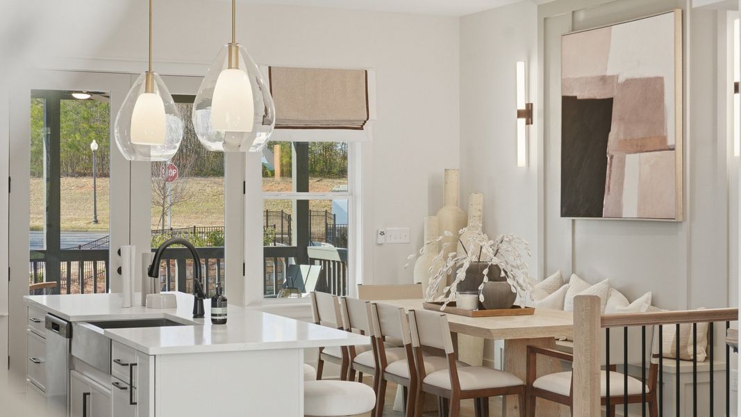 Representative furnished interior of a home built from the Seaton by DRB Homes in The Eighteen, Atlanta (Image 14). Representative furnished interior of a home built from the Seaton by DRB Homes in The Eighteen, Atlanta (Image 14).
