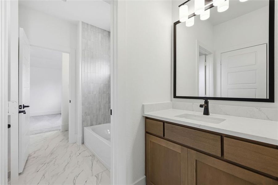 Furnished interior view inside a new home in The Grove, North Richland Hills (Image 19).