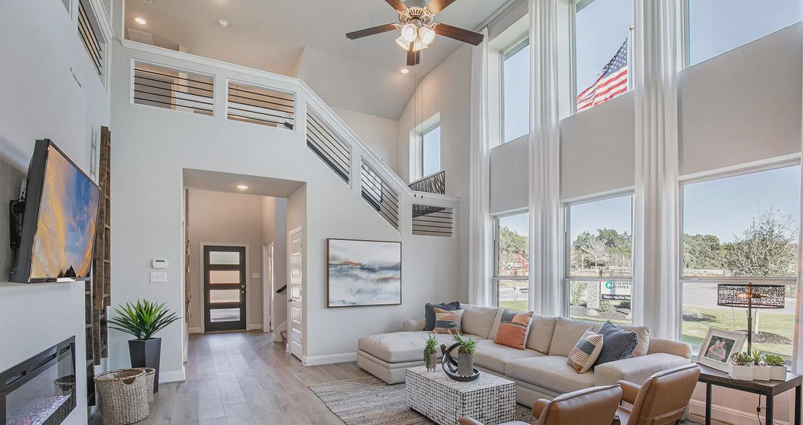 Representative furnished interior of a home built from the Lyndon by Chesmar Homes in Meyer Ranch, New Braunfels (Image 5).