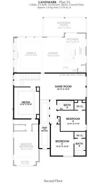 2D floor plan layout for the Landmark by Landon Homes in Fields - Brookside North, Frisco, TX (Image 4). 2D floor plan layout for the Landmark by Landon Homes in Fields - Brookside North, Frisco, TX (Image 4).
