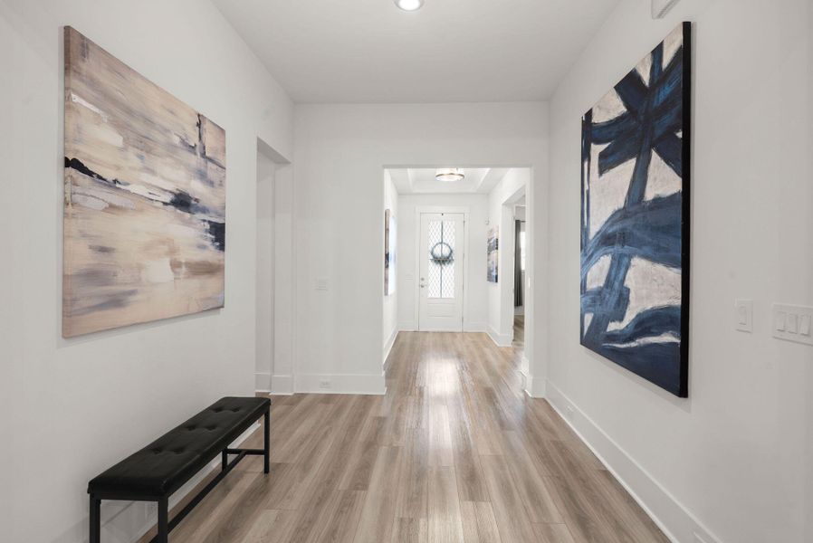 Furnished interior view inside a new home in Summerwind Crossing at Lakes of Cane Bay, Summerville (Image 12).