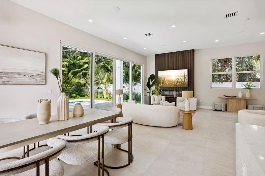 Furnished interior view inside a new home in , Delray Beach (Image 17). Furnished interior view inside a new home in , Delray Beach (Image 17).