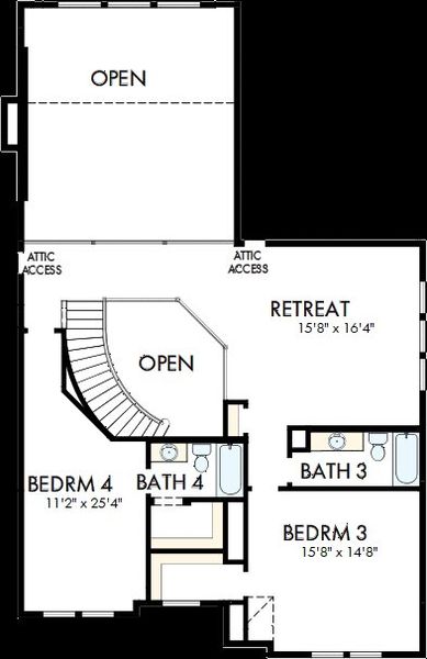 2D floor plan layout of this home in Leander Estates, Leander, TX (Image 3). 2D floor plan layout of this home in Leander Estates, Leander, TX (Image 3).
