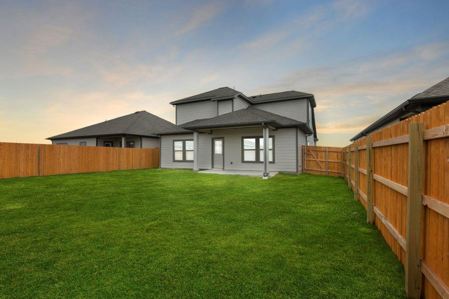 Rear of Home and Private Backyard Rear of Home and Private Backyard