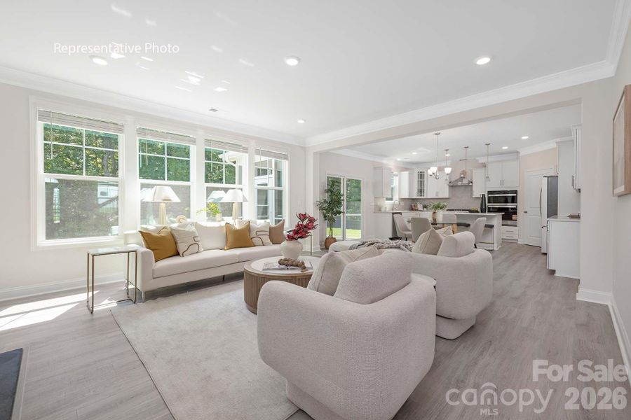 Furnished interior view inside a new home in Sanctuary at Southgate, Indian Trail (Image 16).
