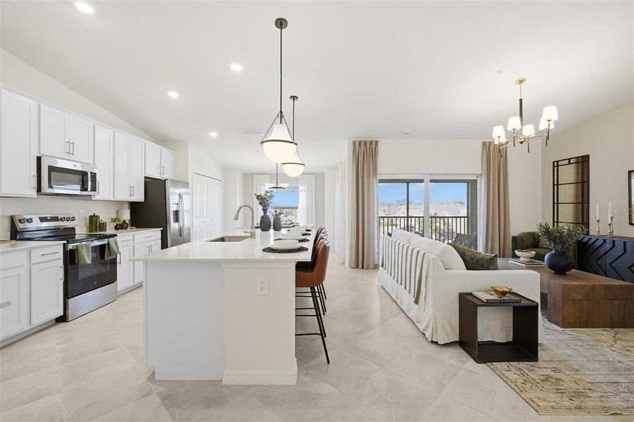 Furnished interior view inside a new home in Calusa Country Club, Lakewood Ranch (Image 4). Furnished interior view inside a new home in Calusa Country Club, Lakewood Ranch (Image 4).