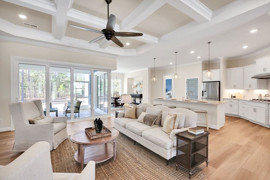 Furnished interior view inside a new home in Compass Pointe, Leland (Image 6). Furnished interior view inside a new home in Compass Pointe, Leland (Image 6).