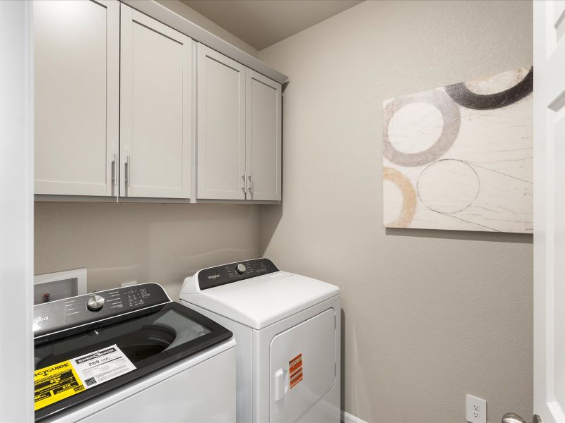 The Granby floorplan image modeled at a Meritage Homes community in Falcon, CO.