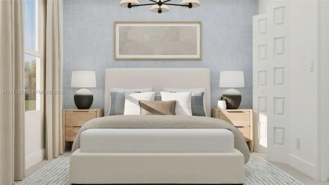 Furnished interior view inside a new home in , Miami (Image 21).