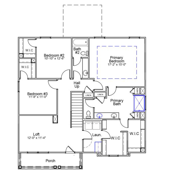 2D floor plan layout of this home in Grand Park, Leland, NC (Image 3).