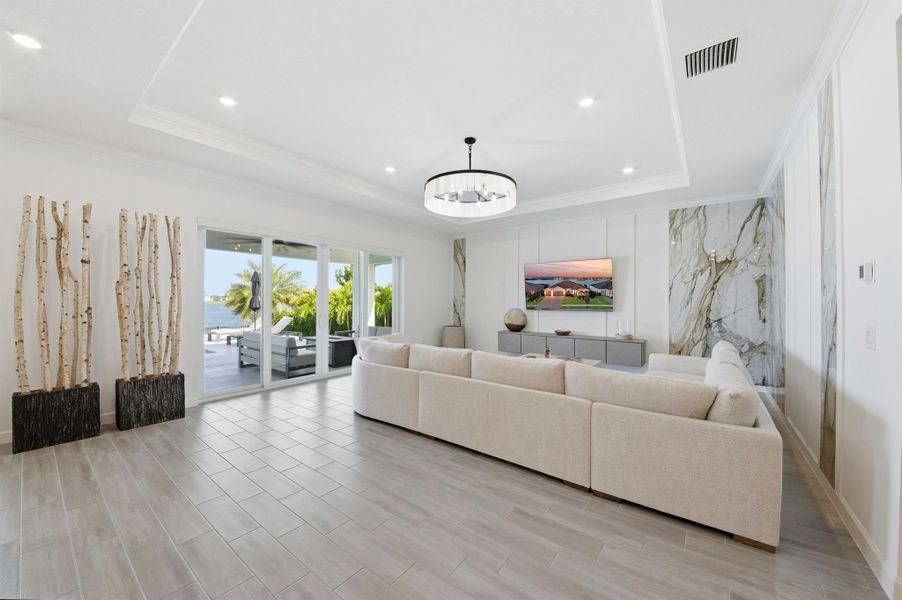 Furnished interior view inside a new home in Arden: The Waterford Collection, Loxahatchee (Image 39).